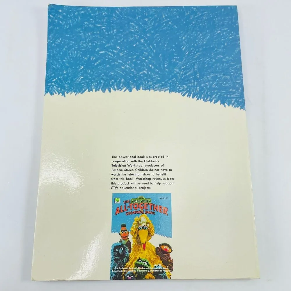 The Sesame Street All-Together Coloring Book 1978 Whitman Illustrated Uncolored